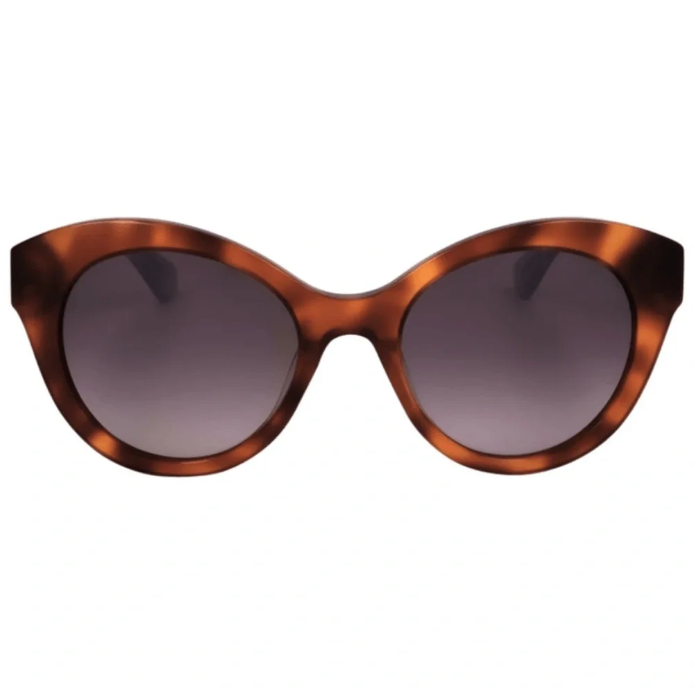 Kate Spade Karleigh/S 51mm Cat Eye Tortoise Sunglasses Havana/Plum New with case
